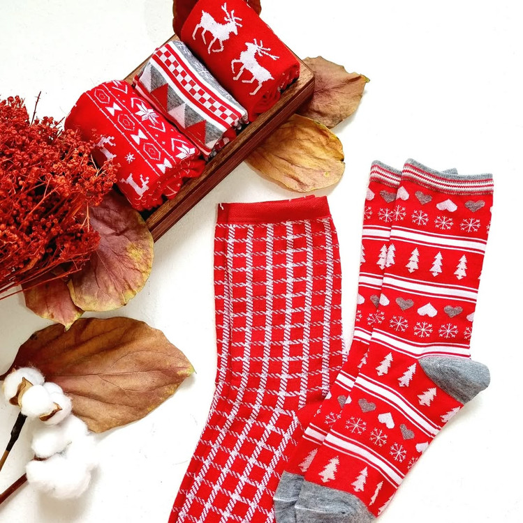 جوراب زنانه کریسمسی