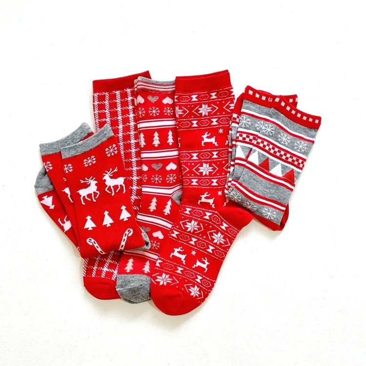 جوراب ساقدار زنانه کریسمسی