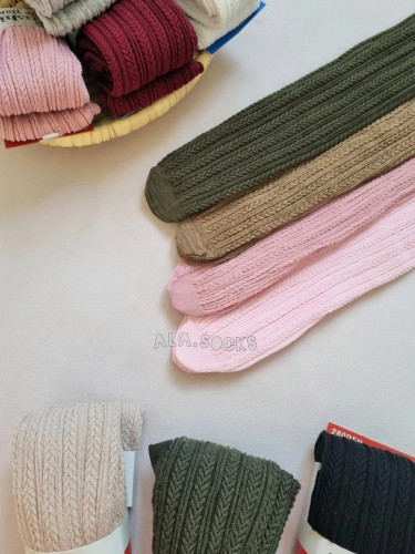 جوراب شلواری طرح بافت گندمی