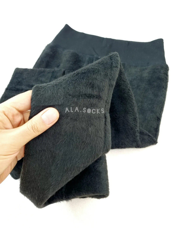 جوراب شلواری داخل خز زنانه مشکی